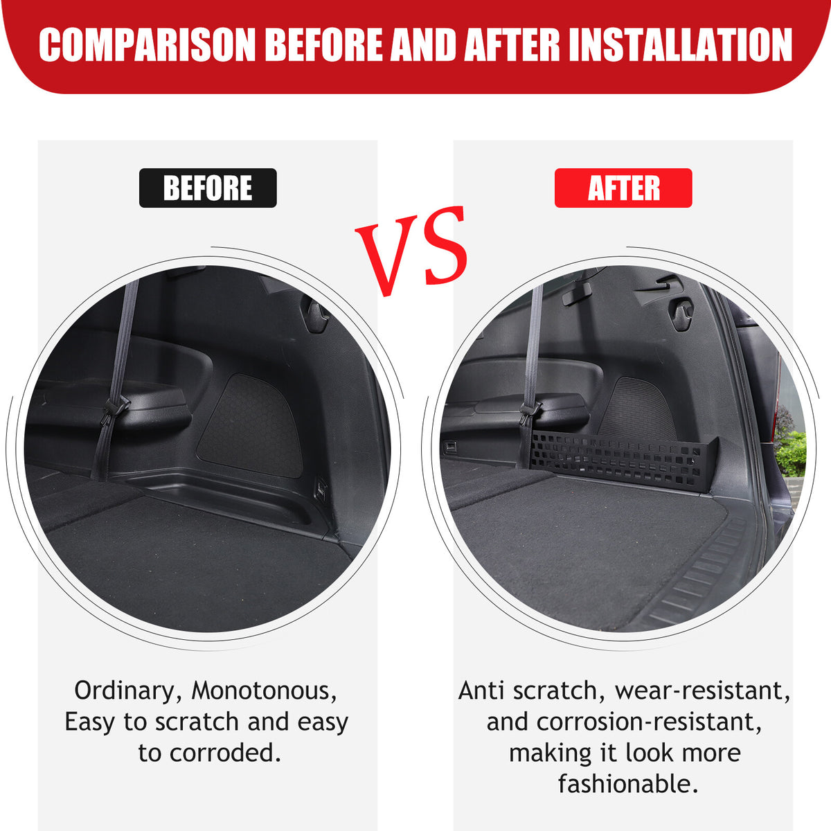 Right Trunk Side Storage Baffle Box Tray Molle Panel For Honda Pilot 2016-2022 17