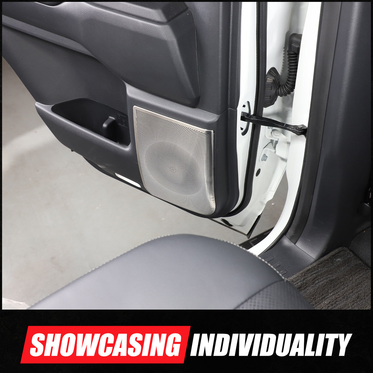 Silver Inner Door Speaker Tweeter Mesh Cover For Toyota Land Cruiser LC250 24+ 8