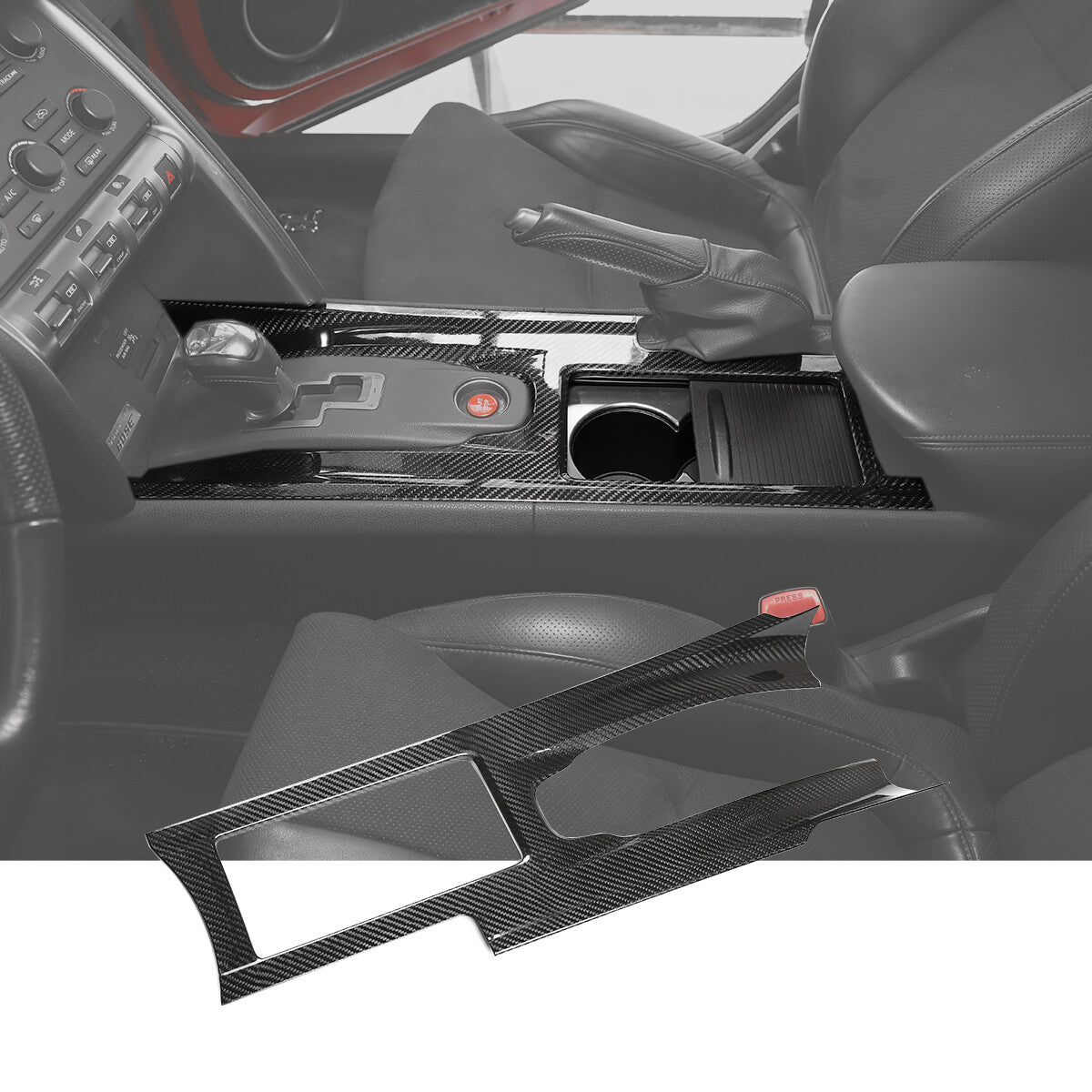 Real Carbon Fiber Central Control Gear Shift Panel Trim For Nissan GTR R35 08-16 6