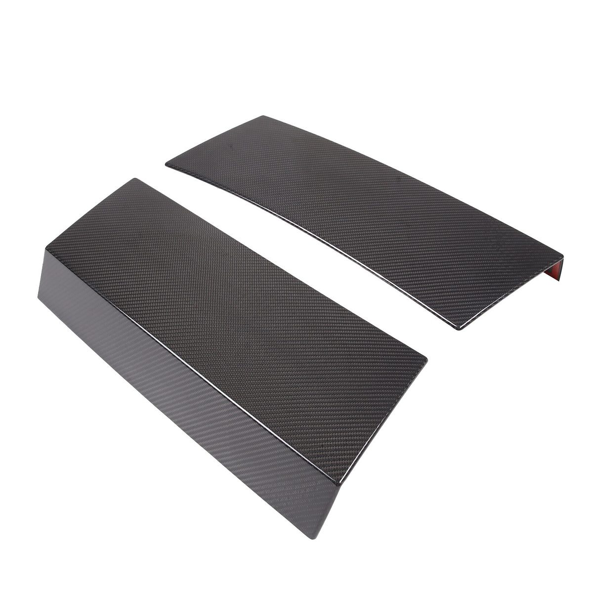 Real Carbon Fiber Rear Tailgate Window Pillar Cover Trim For LR Defender 20-24 5
