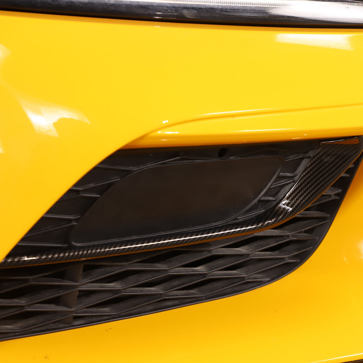 Carbon Fiber Style Front Bumper Side Grill Trim Cover Strip For GR Supra A90 19+ 10
