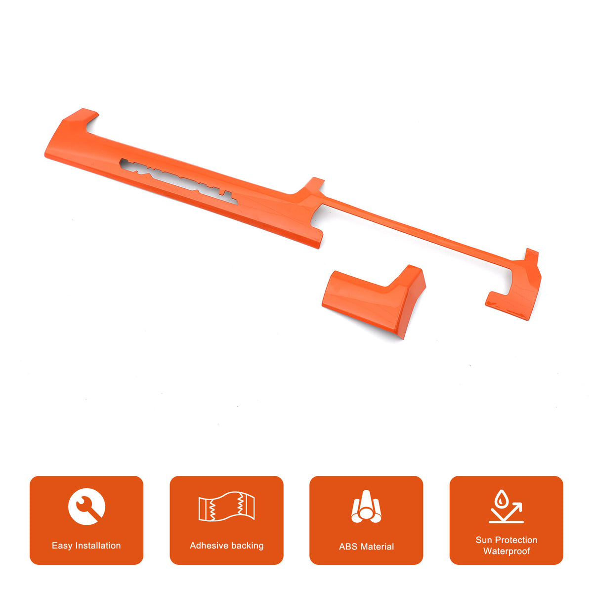 Orange ABS Center Console Strip Trim Cover For Toyota Tacoma 2024+ US 20