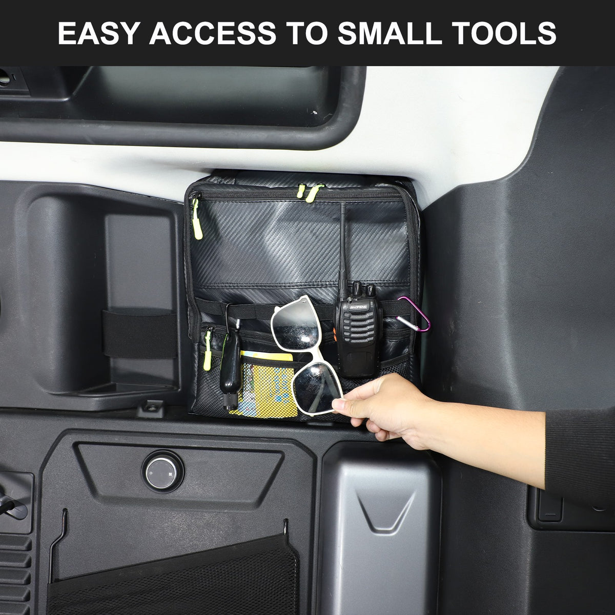 Carbon Fiber Pattern Trunk Right Side Window Bag For LR Defender 110 L663 2020+ 9