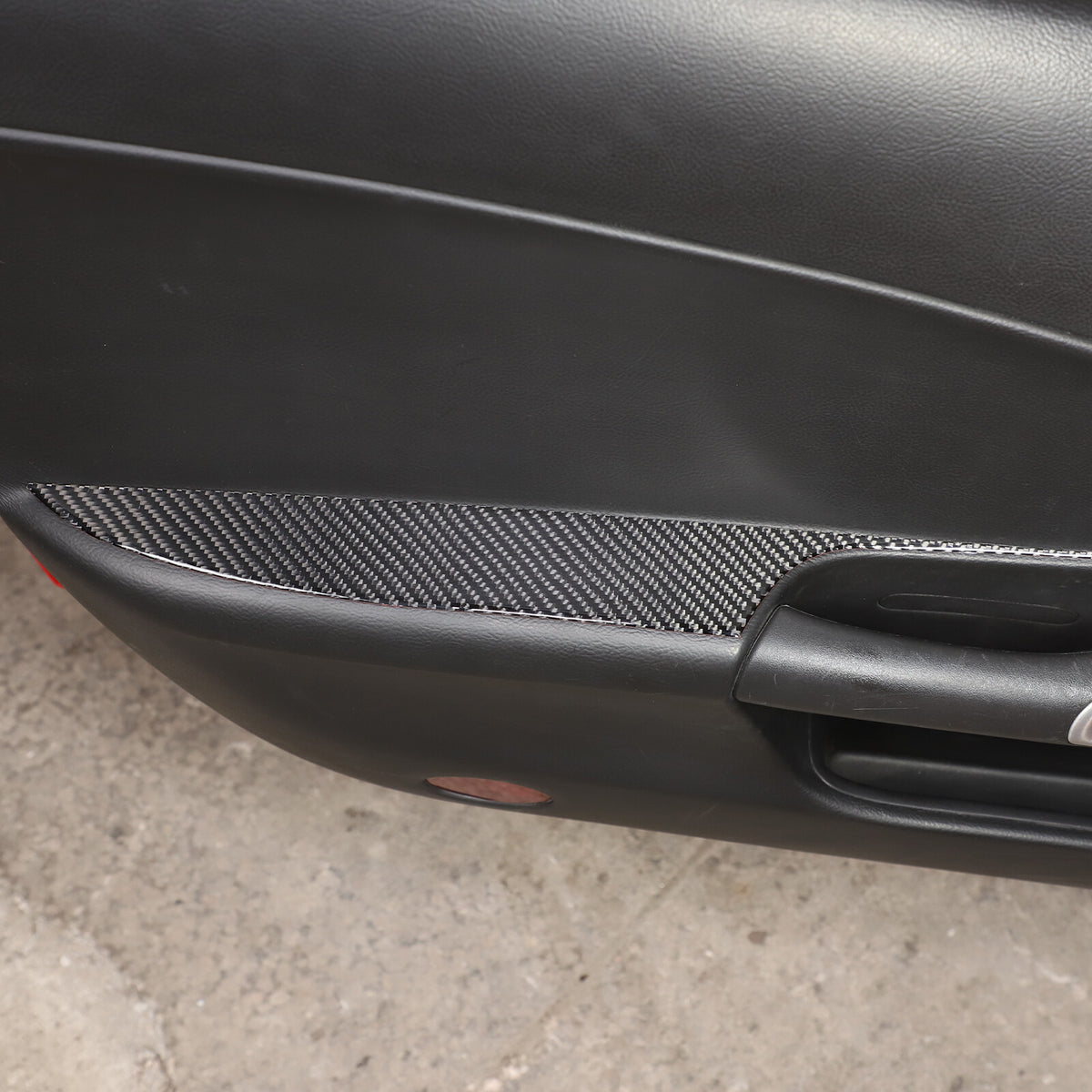 Carbon Fiber soft Door armrest panel Cover sticker Trim For Corvette C6 2005-13 10