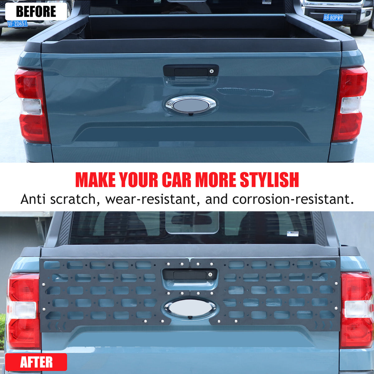 Rear Bed Molle Panel Truck Bed Tailgate Molle Panel For Ford Maverick 2022-2024 10