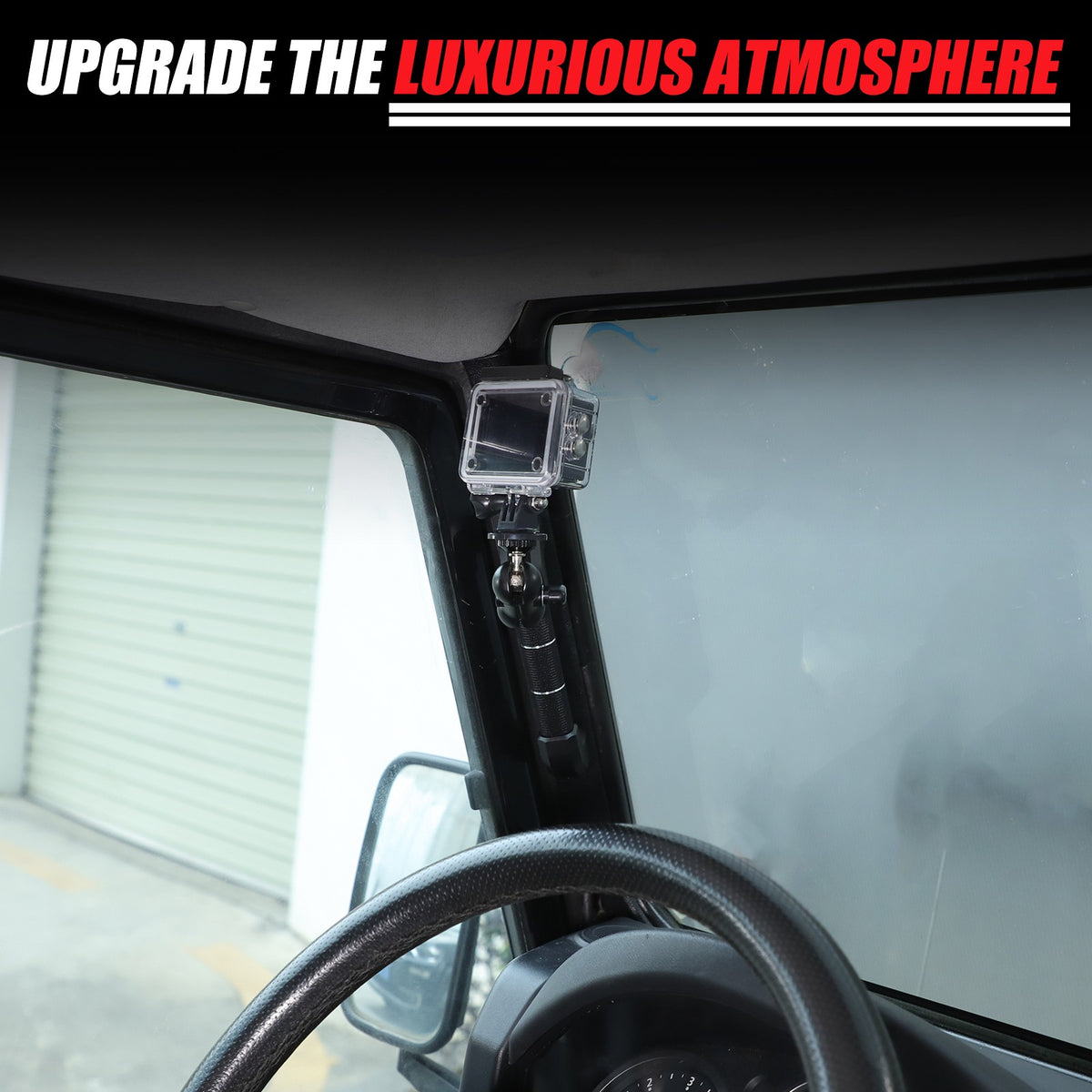 Black Aluminum A-Pillar Handle Cam Mount For Land Rover Defender L316 2004-2018 23