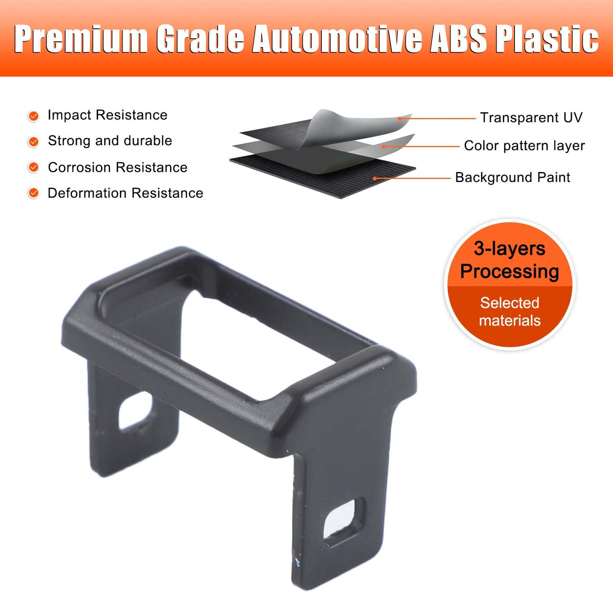 Matte Black ABS Interior Decoration Cover Trim Kit For Toyota Tundra 2022-26 US - Variants 1-5 15