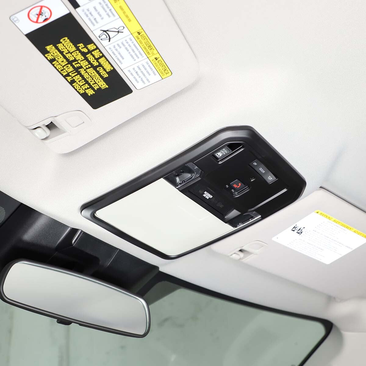 Matte Black Roof Reading Light Control Panel cover trim For Toyota Tundra 2022 11