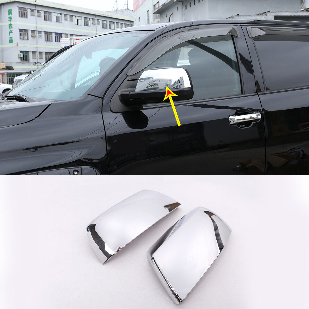 Chrome Side Door Handle Rearview Mirror Cover Trim For Toyota Tundra 2007-2021 8