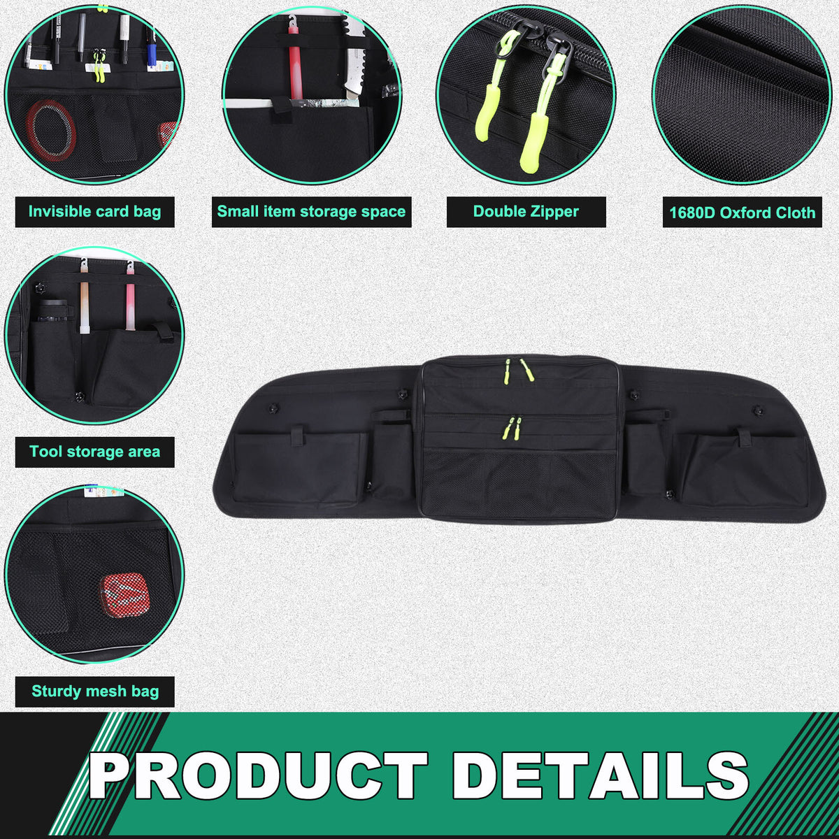 Rear Window Storage Bag Stowing Packet For Nissan Frontier 2022-24 7