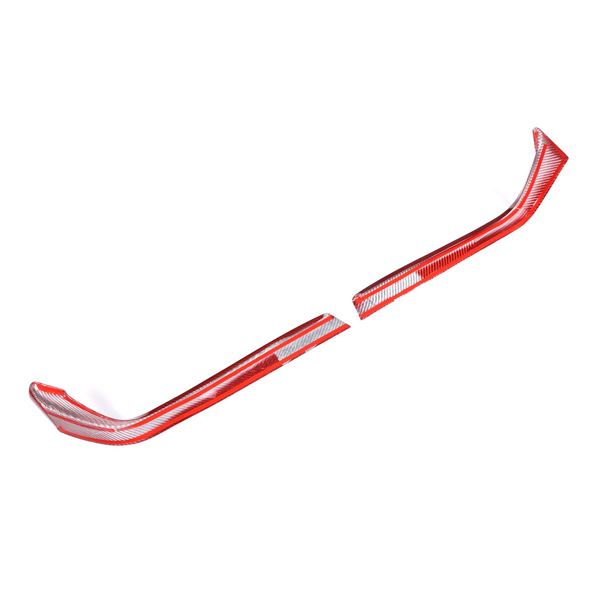 Red Real Carbon Fiber Front Bumper Side Grill Trim For Toyota Supra A90 19+ 11