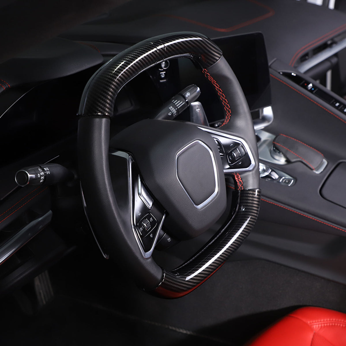 Carbon Fiber ABS Interior Full Decor Cover Trim Kit For Corvette C8 2020-2025 - Styles 46-50 20