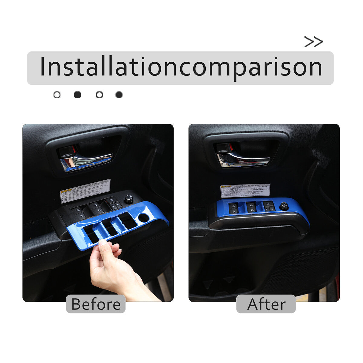 Dark Blue Interior Dashboard Center Console Trim Set Kit For Toyota Tacoma 16-23 5