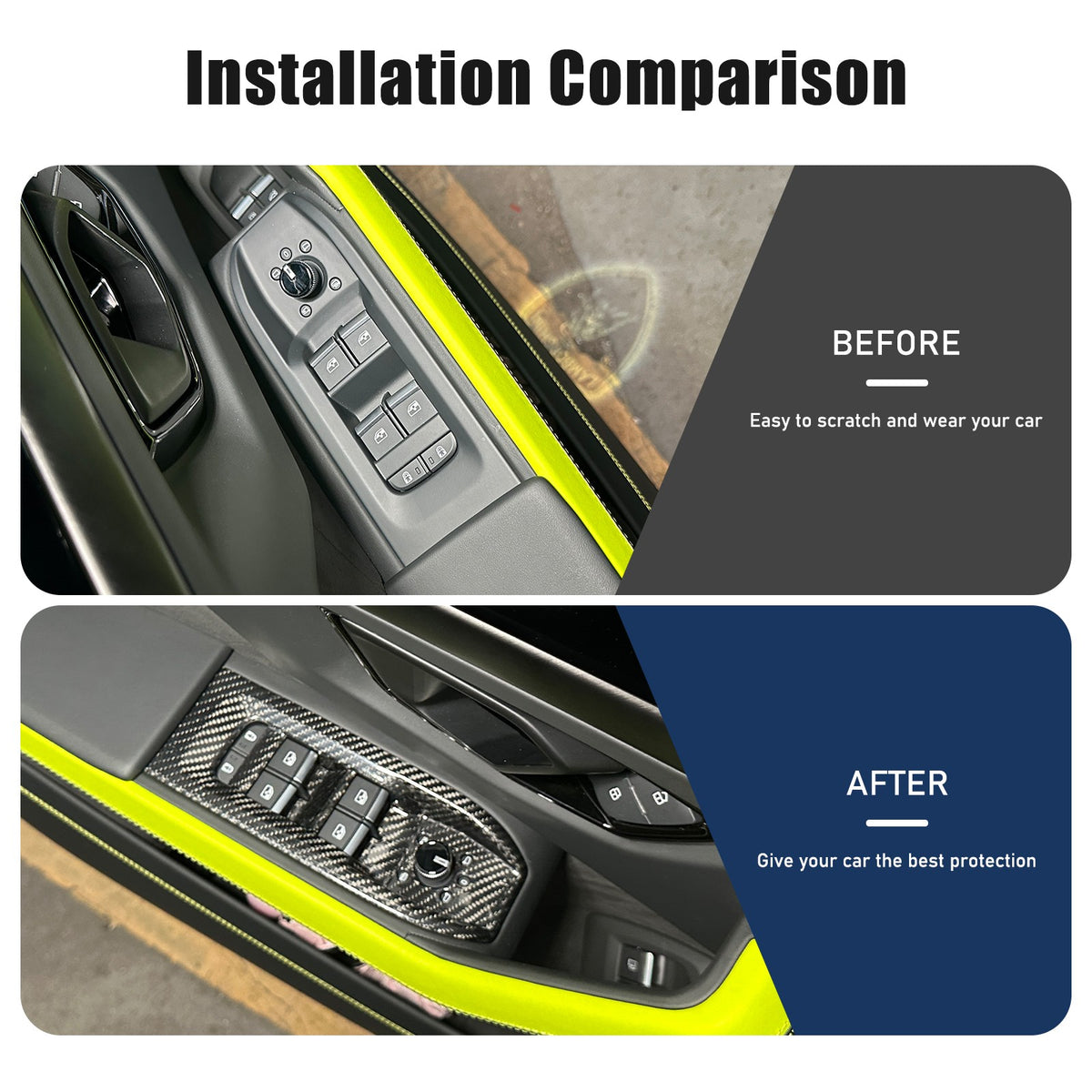 Real Carbon Fiber Window Lift Switch Panel Trim For Lamborghini URUS/SE 18-21 US 21