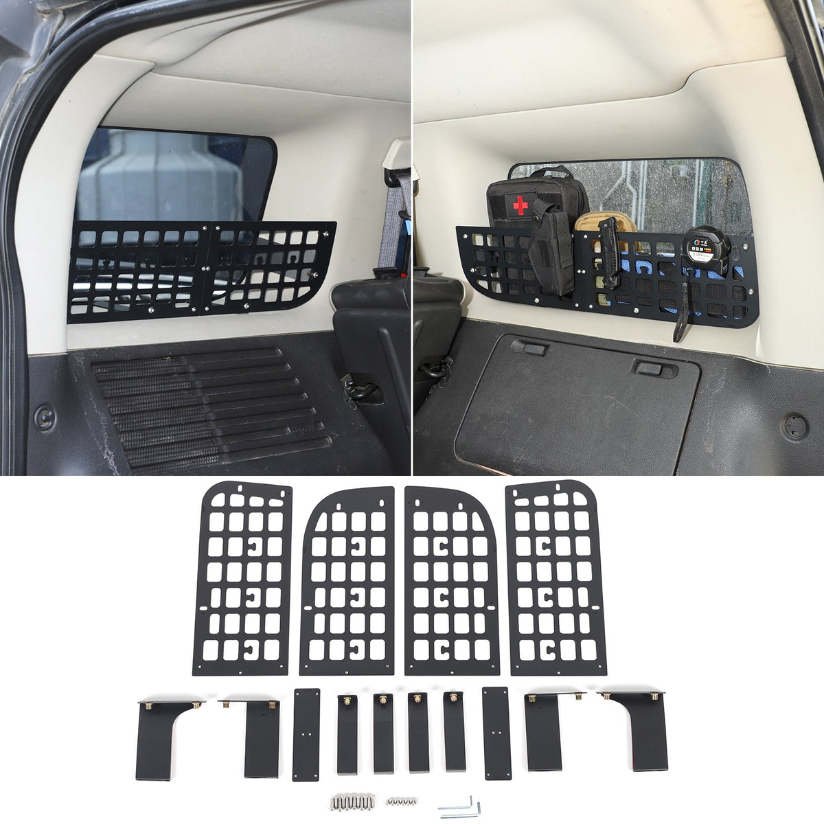 Carbon Steel Aluminum Rear Side Window Molle Panel For Hummer H3 2005-09 13