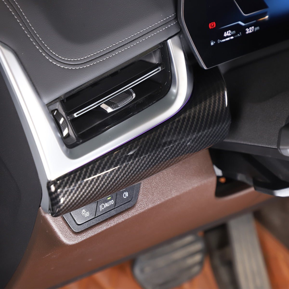 ABS Carbon fiber Interior Dashboard Cover Strip Trim Cover For BMW X1 2023-2025 23
