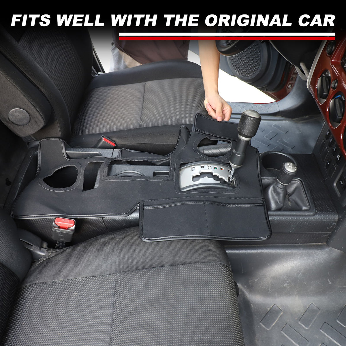 Suede Cloth Center Console Gear Shift Trim Cover For Toyota FJ Cruiser 07-21 US 14