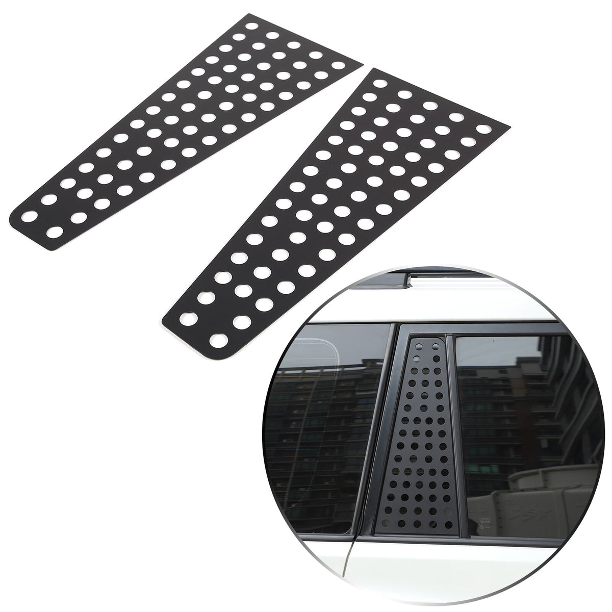 C-pillar Triangular Window Plate Trim For Toyota Land Cruiser Prado 10-23 US 14