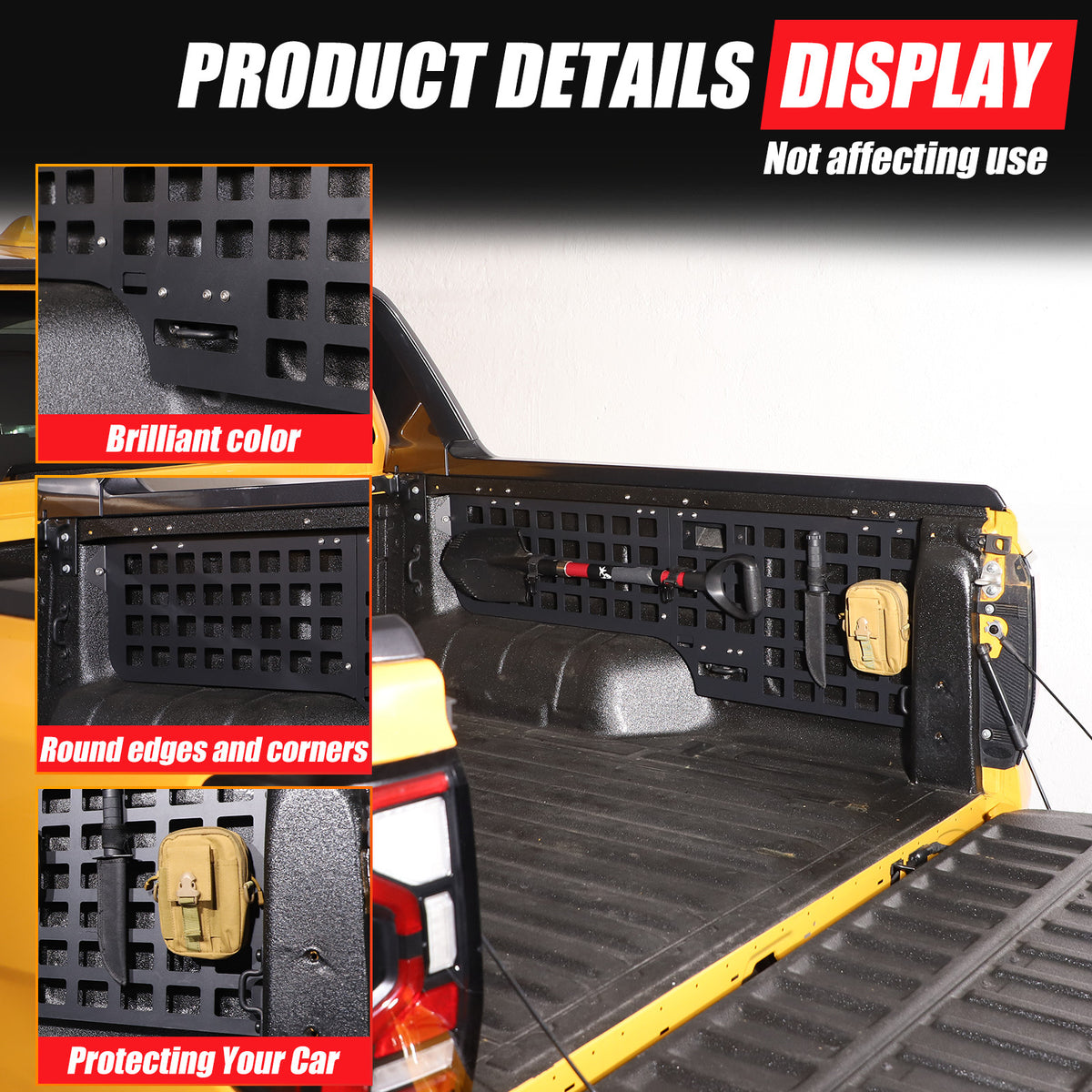 Right Side Tailgate Molle Panel Trunk Bed Storage Organizer For Ford Ranger 24+ 10