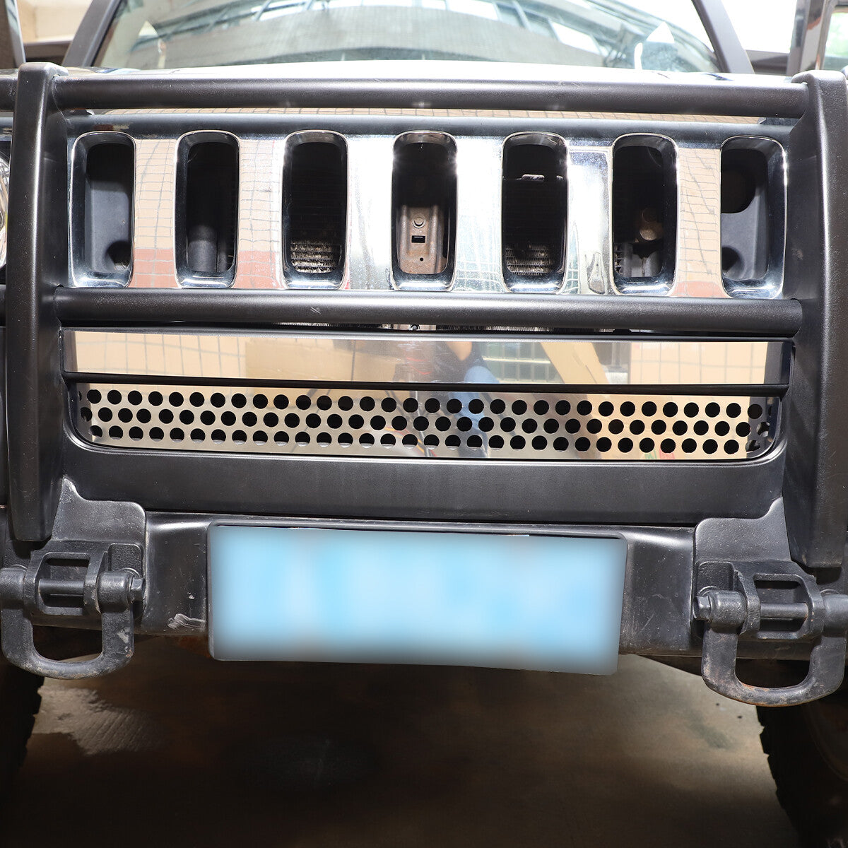 Steel Front Bumper Air Intakes Duct Vent Bezel Cover trim For Hummer H3 05-09 US 3