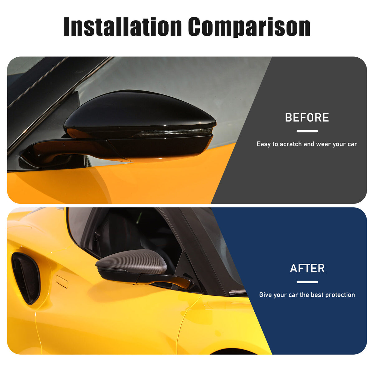 Matte Real Carbon fiber Side Rear Mirror Cover Caps Trim For Lotus EMIRA 2021-25 13
