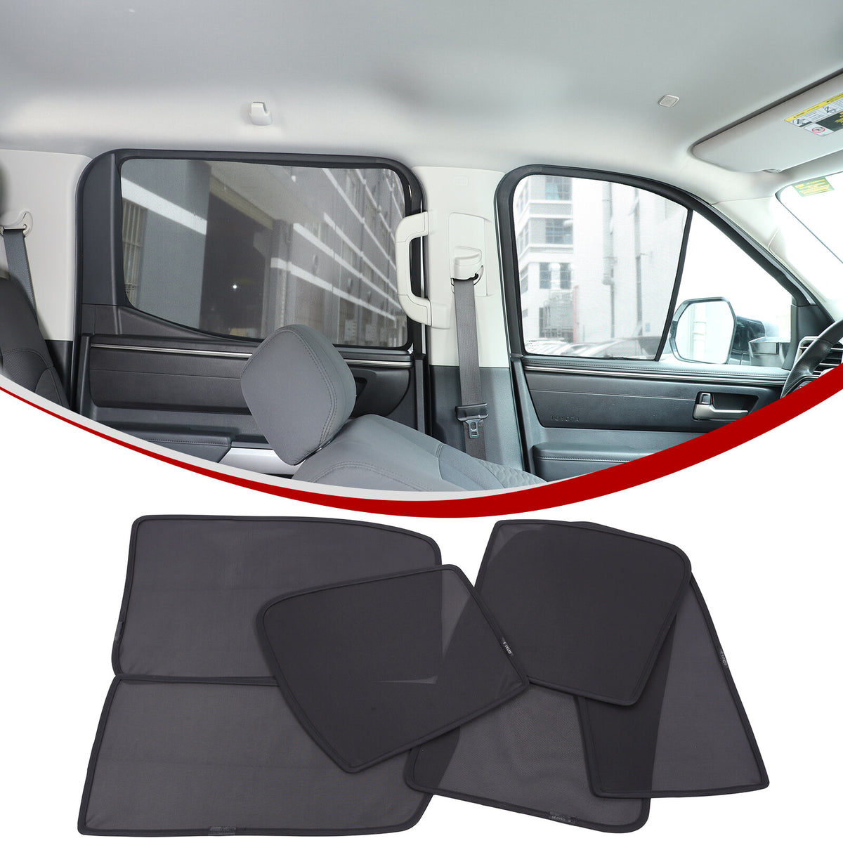 Car Full Windows Rear Windshield Sun Shade Privacy Cover For Toyota Tundra 2022+ 14