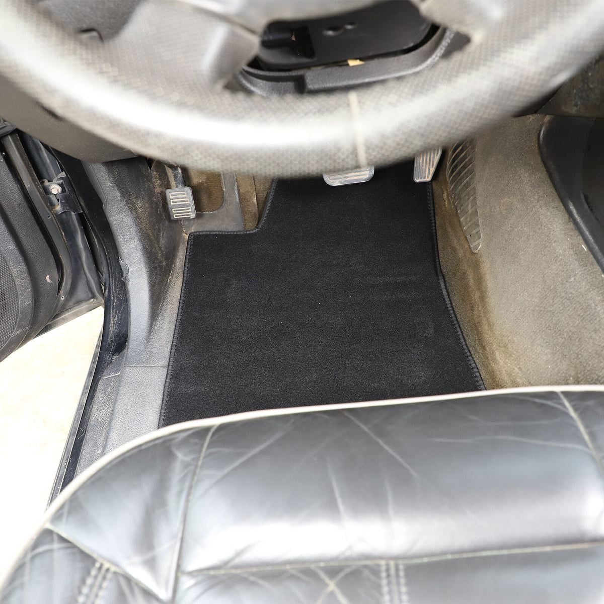Black Car Floor Mats Cargo Carpets Foot Pads For Hummer H3 2005-2009 12