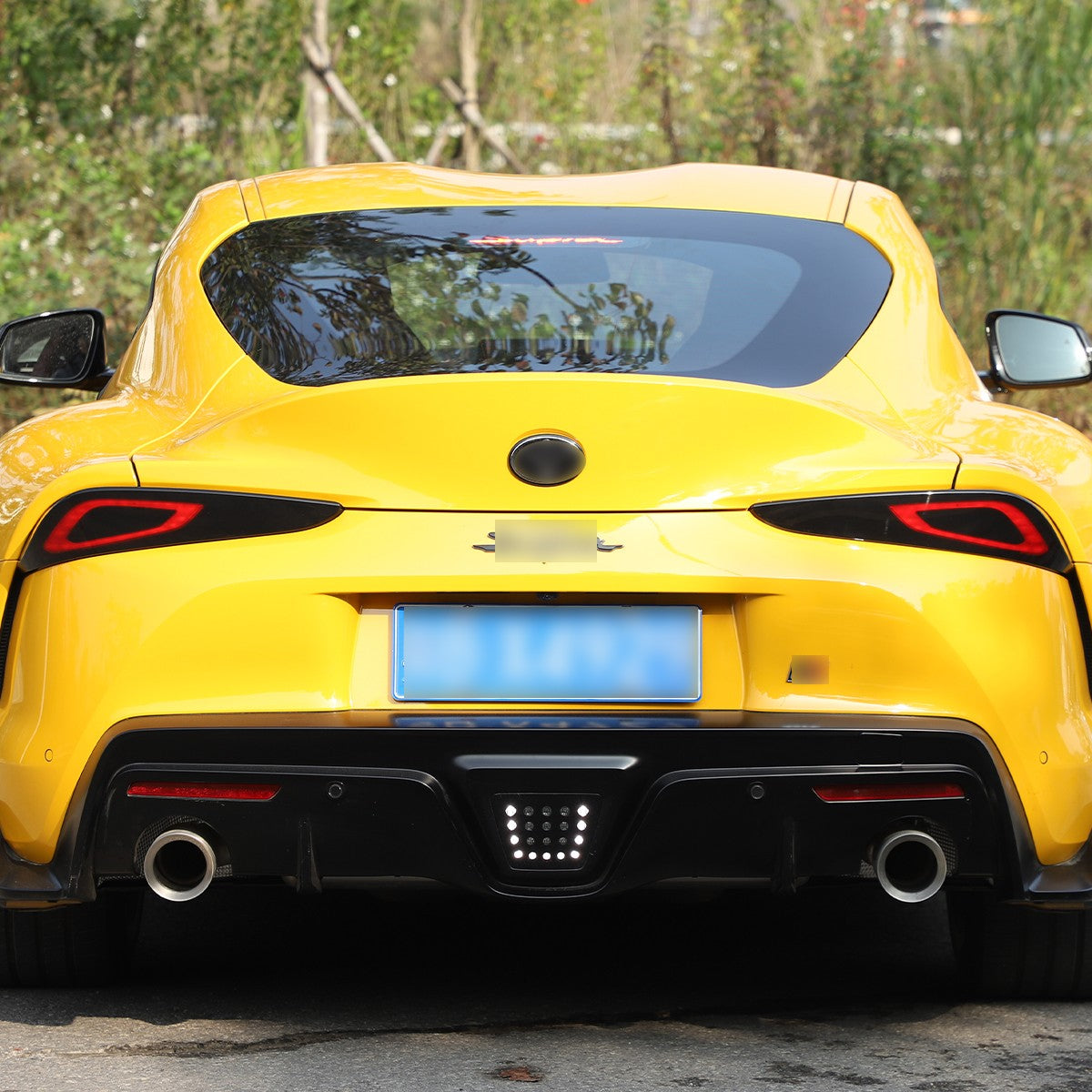 2pcs Smoked Tail Light Cover Rear Light Guard Trim For Toyota Supra A90 19-24 US 2
