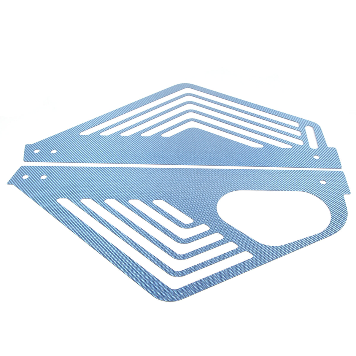 Blue Real Carbon fiber Engine Bay Side Panel Cover Overlay For Corvette C8 Coupe 18