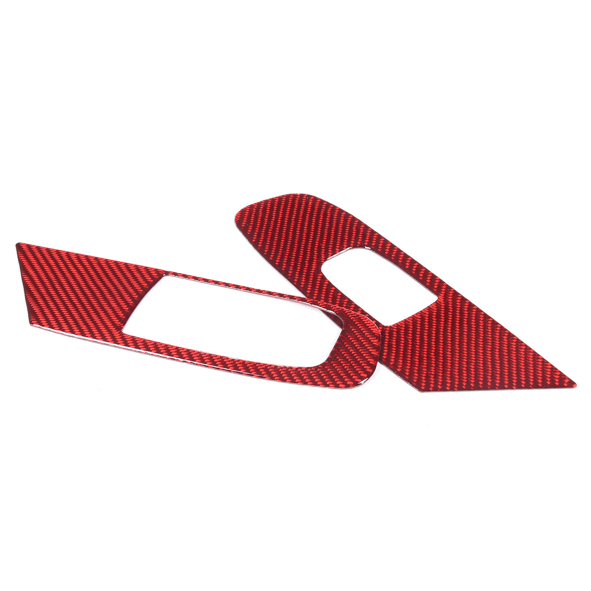 Red Soft Carbon Fiber Interior Decor Trim Kit Cover Set For Corvette C8 20-25 13
