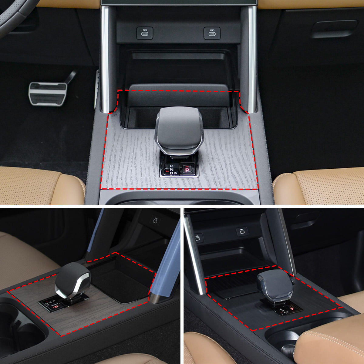 Glossy Black Center Console Gear Panel Trim For LR Discovery Sport L550 24+ 18