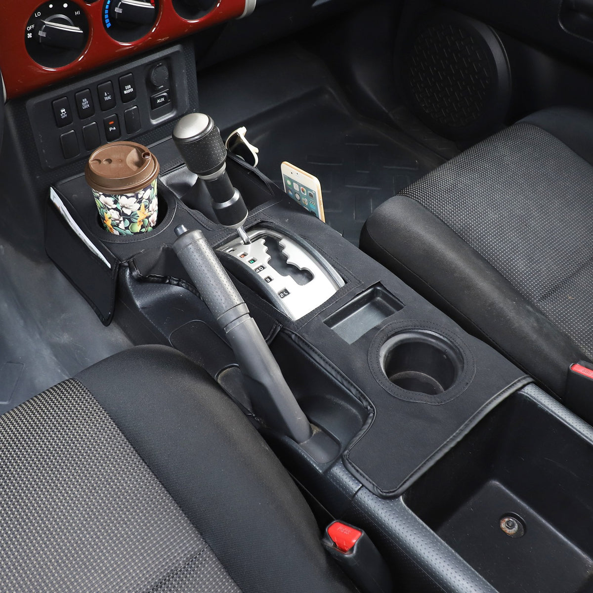 Suede Cloth Center Console Gear Shift Trim Cover For Toyota FJ Cruiser 07-21 US 6