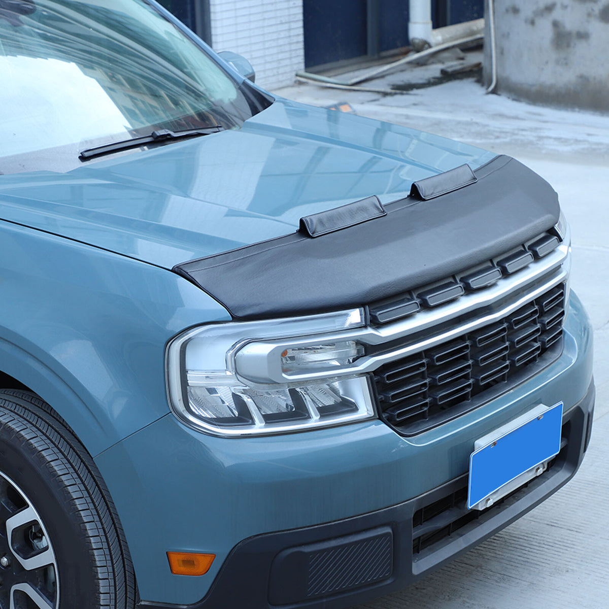 Black Car Bonnet Hood Bra Protector Mask Cover For Ford Maverick 2022-23 US 22