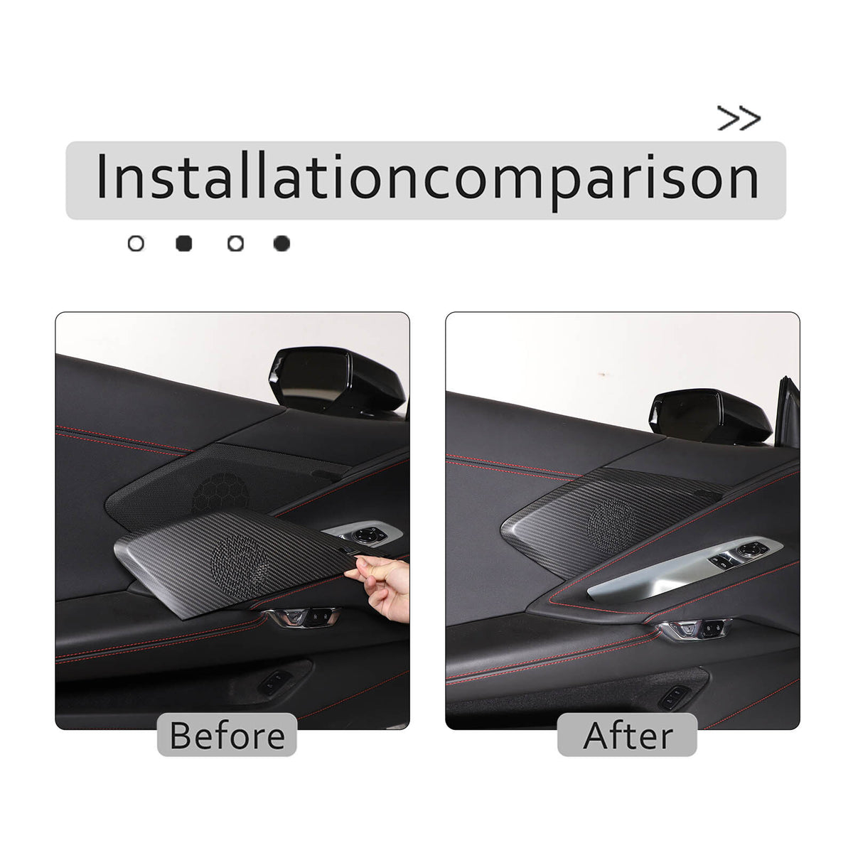 Matte Real Carbon Fiber Interior Exterior Trim Cover For Corvette C8 2020-25 113