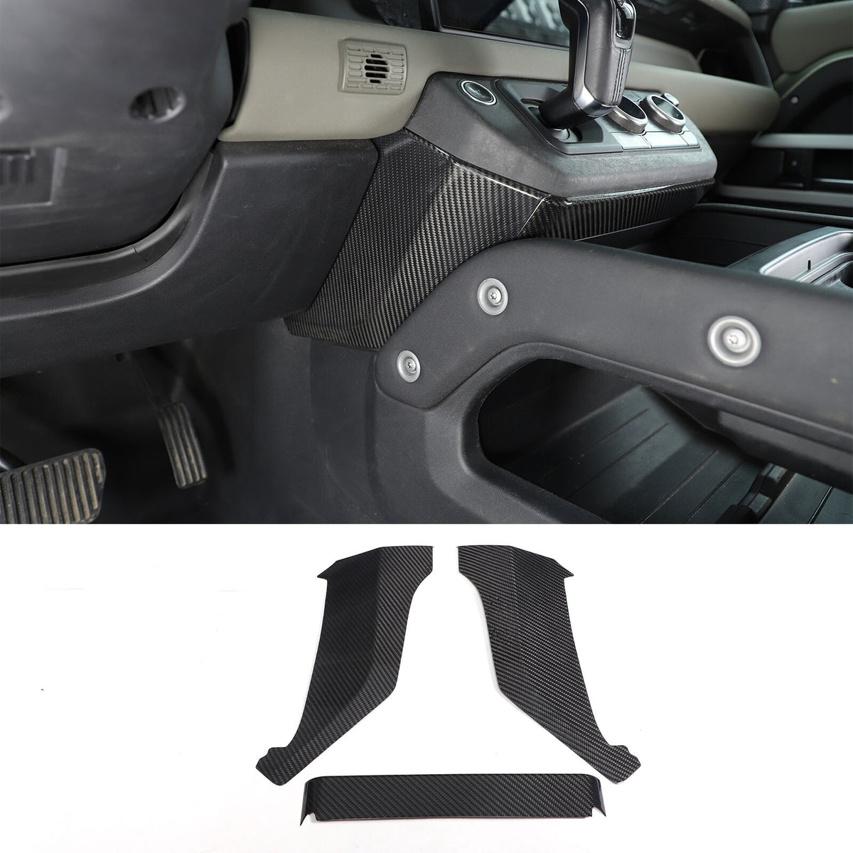 Real Dry Carbon Fiber Full Interior Trim Set For LR Defender 90 110 L663 20-23 246