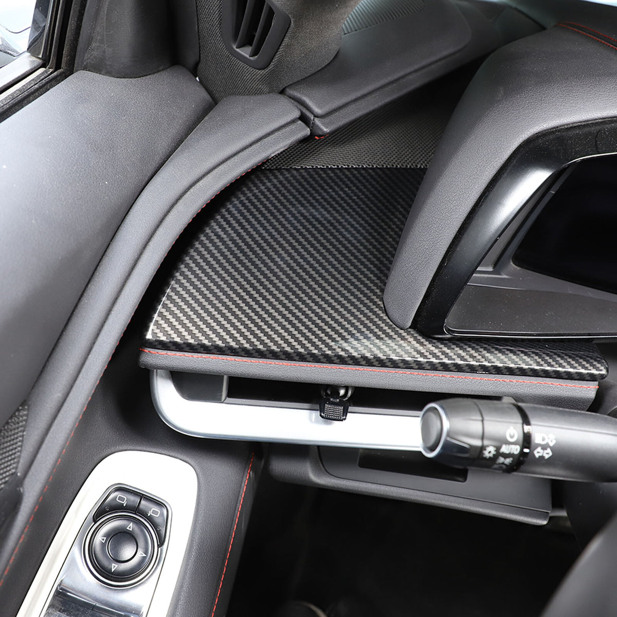 ABS Carbon Fiber Interior Full Cover Trim Kit Set For Corvette C8 2020-2025 12
