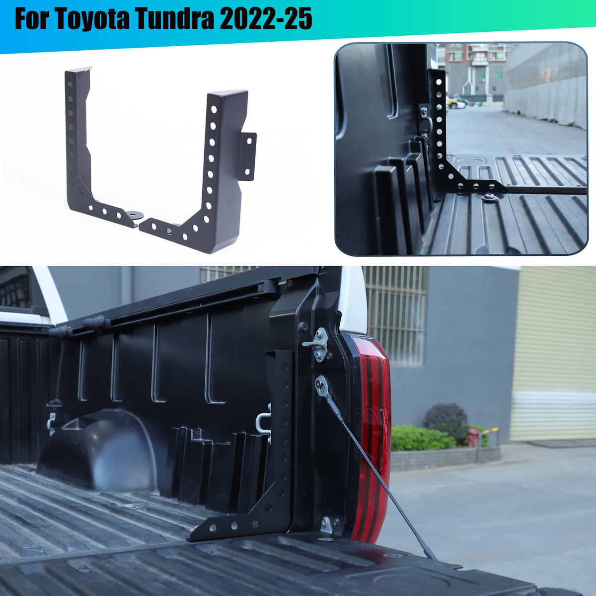 Rear Bumper Mounting Cargo Carrier Box Support Bracket For Toyota Tundra 22-26 2