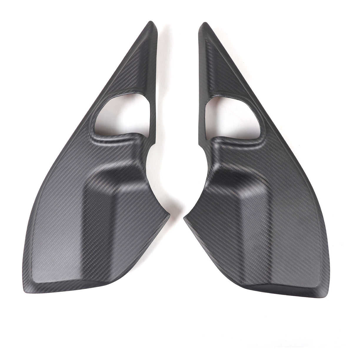Matte Real Carbon Fiber A pillar Door Speaker Trim Cover For LR Defender 20-24 10