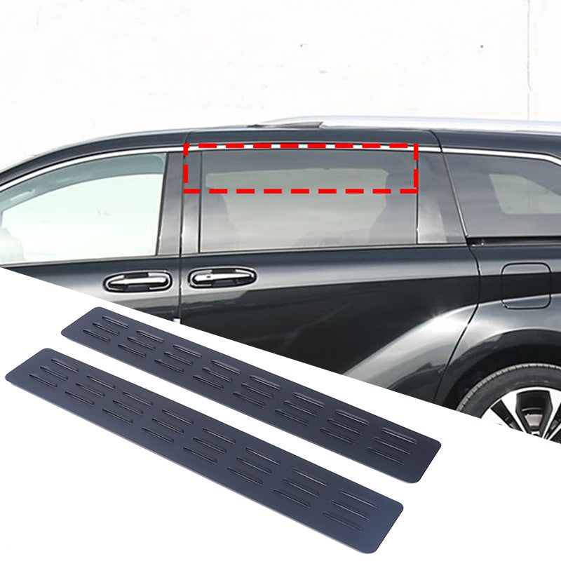 Alloy Rear Row Rear Window Louver Shutter Trim For Toyota Sienna XSE 2021+ US 14