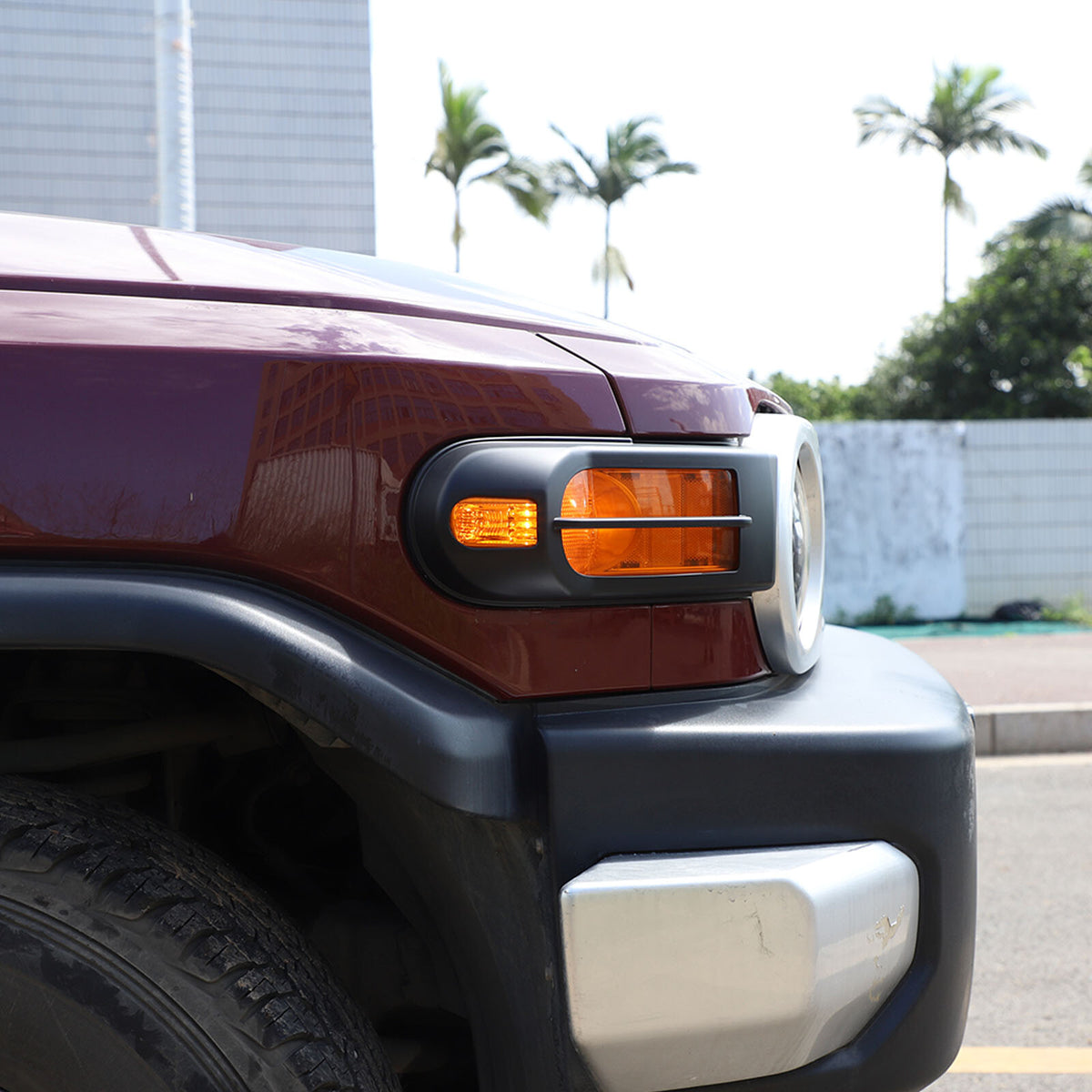 Matte Black ABS Full Exterior Cover Trim Set For Toyota FJ Cruiser 2007-2021 34