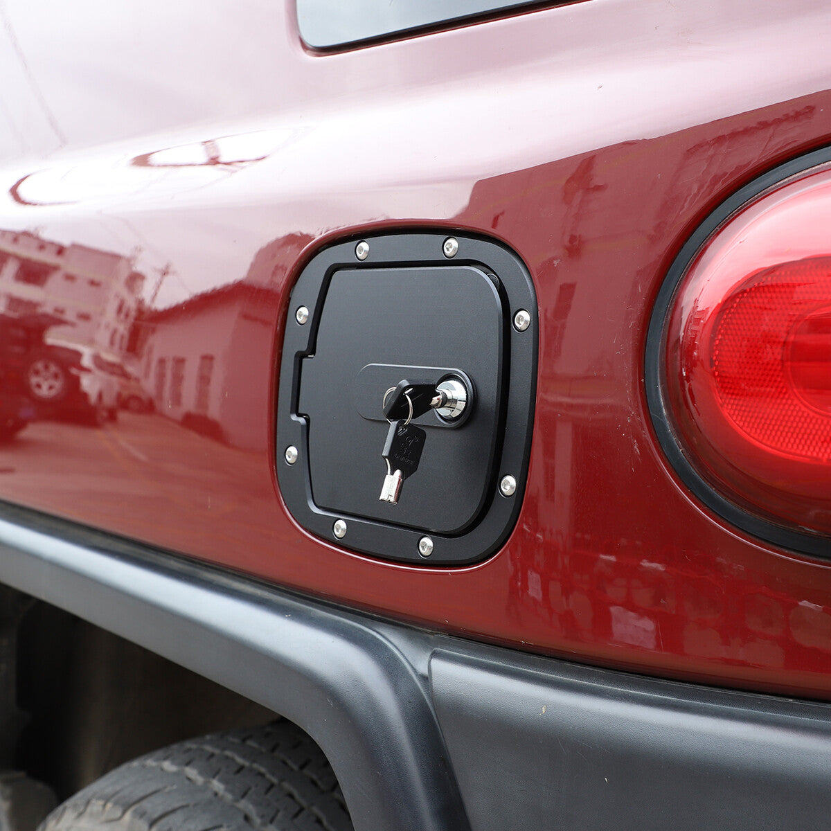 Fuel Tank Cover Gas Replacement Cover Trim Fits For Toyota FJ Cruiser 2007-21 4