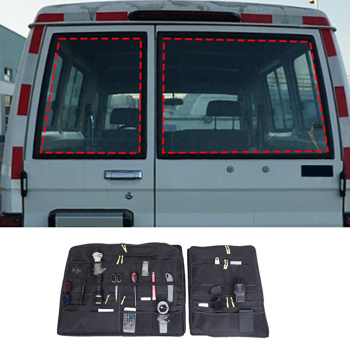 Tailgate Rear Trunk Storage Bag Organizer For Toyota Land Cruiser LC78 24+ US 2