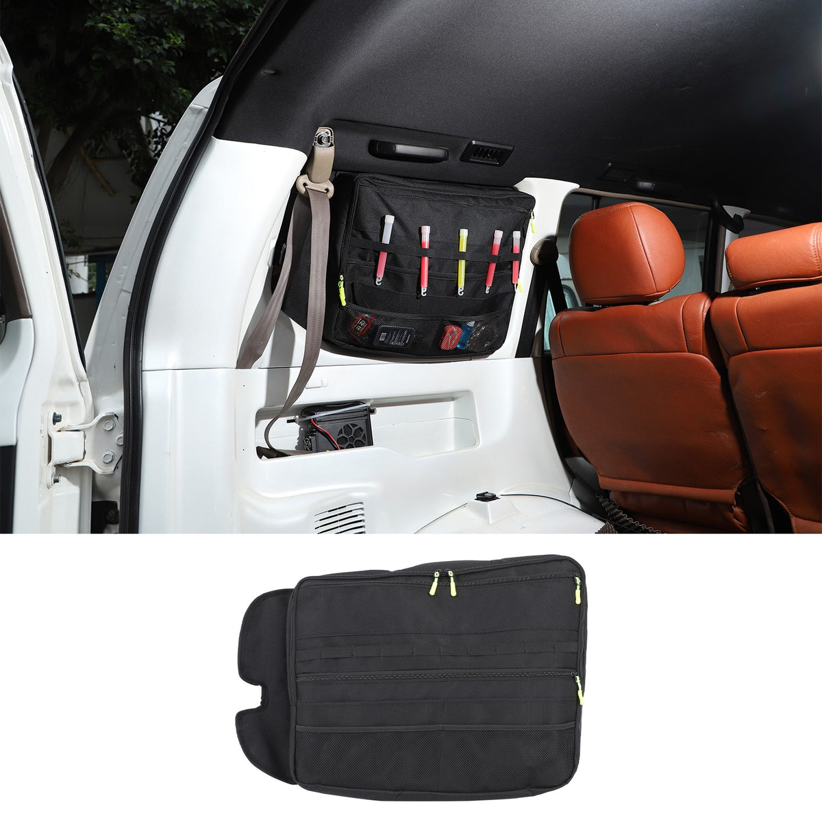 Trunk Side Left Side Window Storage Bag For Toyota Prado 1996-2002 19