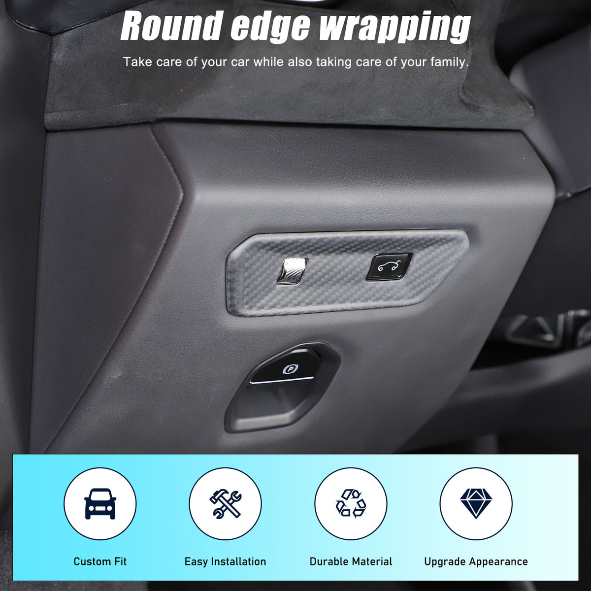 Matte Real Carbon Rear Door Tailgate Switch Cover Trim For Lotus EMIRA 2021-2025 7