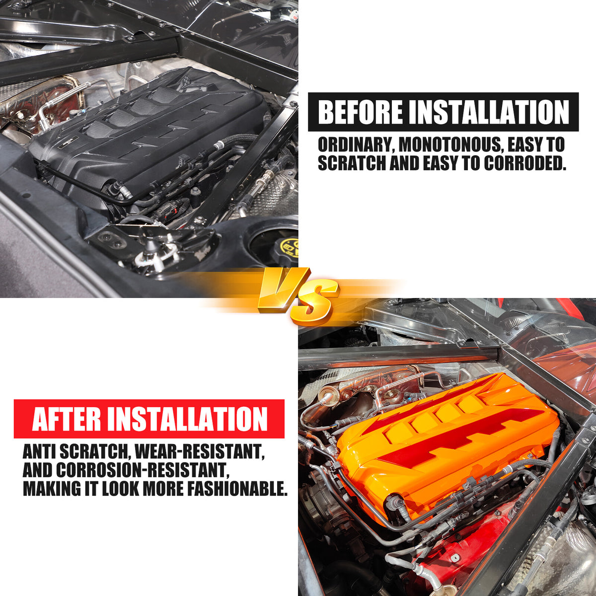 Replace Engine Hood Panel Trim Cover Cap For Corvette C8 Coupe 2020-26 - Variants 16-20 11