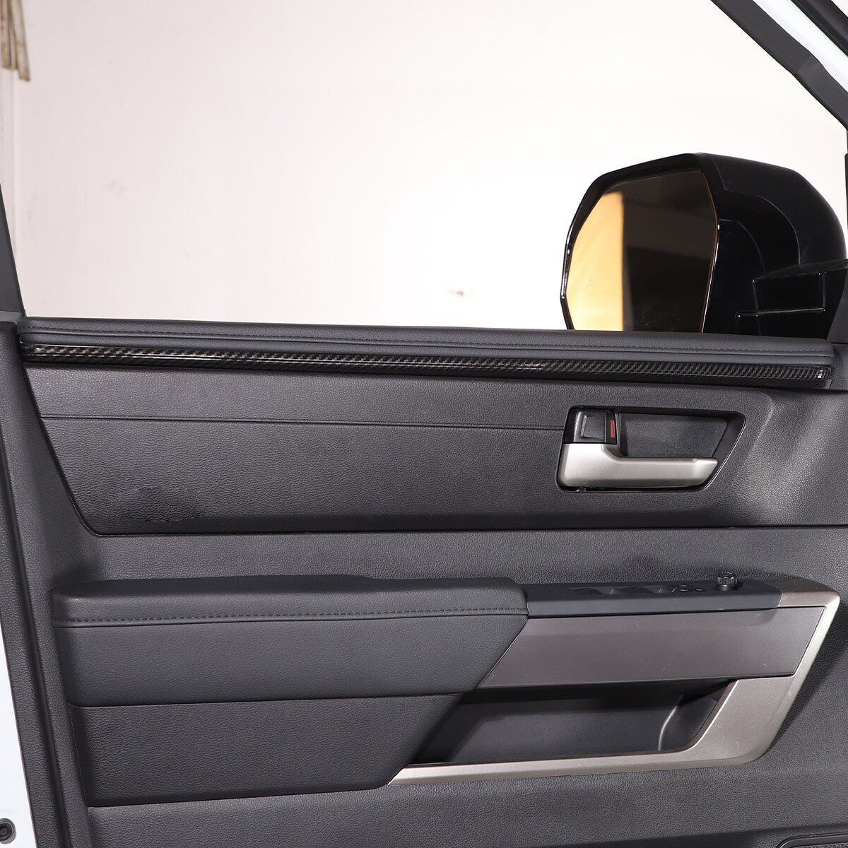 Carbon Fiber Style Inner Door Panel Cover Strip Trim For Toyota Tundra 22-23 US 6