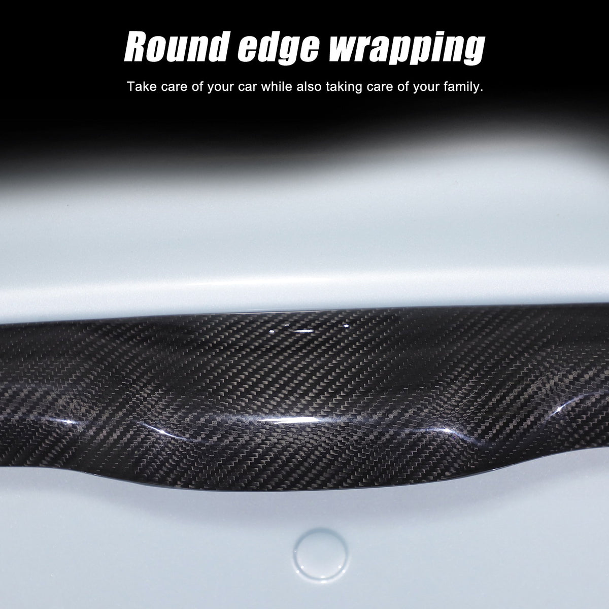 Real Carbon Fiber Tailgate Trim For Fiat 500 312 2010+ 19