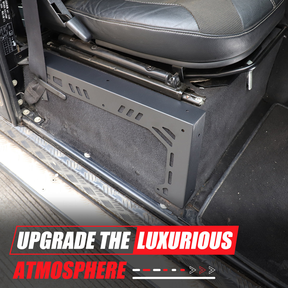 Black Seat Box Corner Carpet Mat Protector For Land Rover Defender L316 04-18 US 17