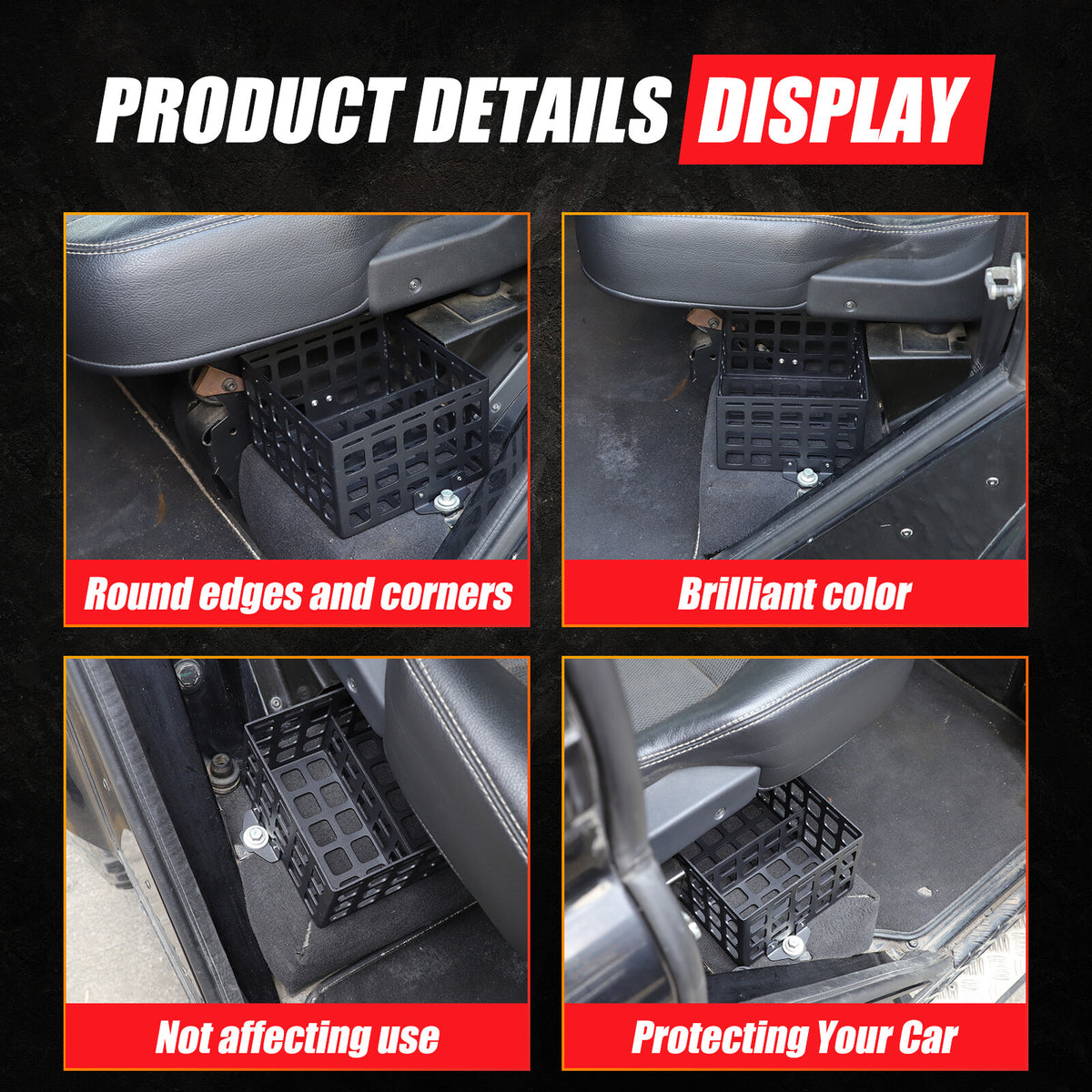 Alloy Second Row Seat Side Storage Basket Tray For LR Defender L316 2004-2018 8