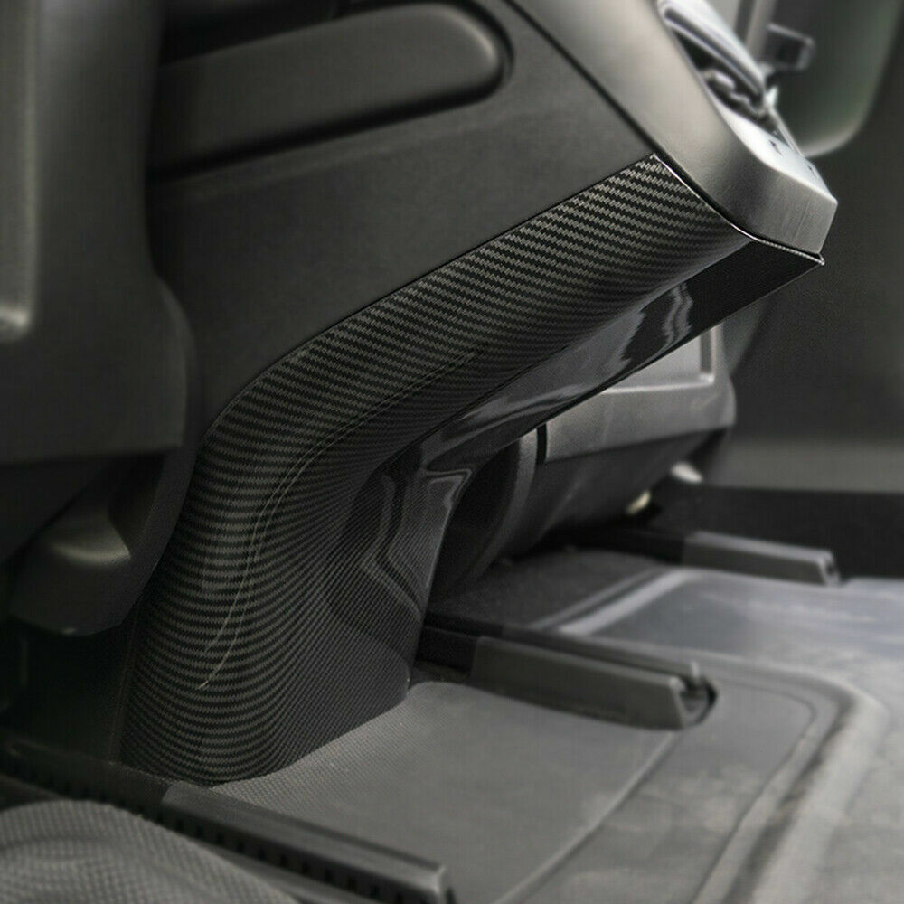 For Tesla Model 3 17-21 Matte Carbon Fiber Rear Air Outlet Anti-Kick Panel Trim 5